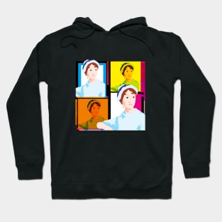 JANE AUSTEN - ENGLISH NOVELIST - colourful pop art style illustration Hoodie